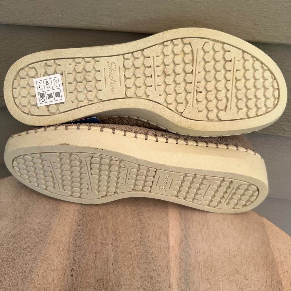 Skechers Women's Slip-On Knit Loafers in Beige - Picture 11 of 12